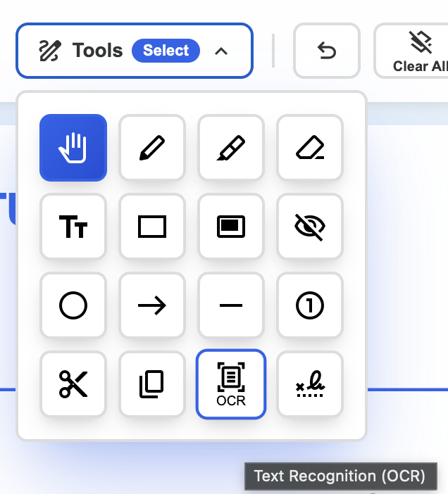 LanaPDF local OCR tool menu and recognition workflow